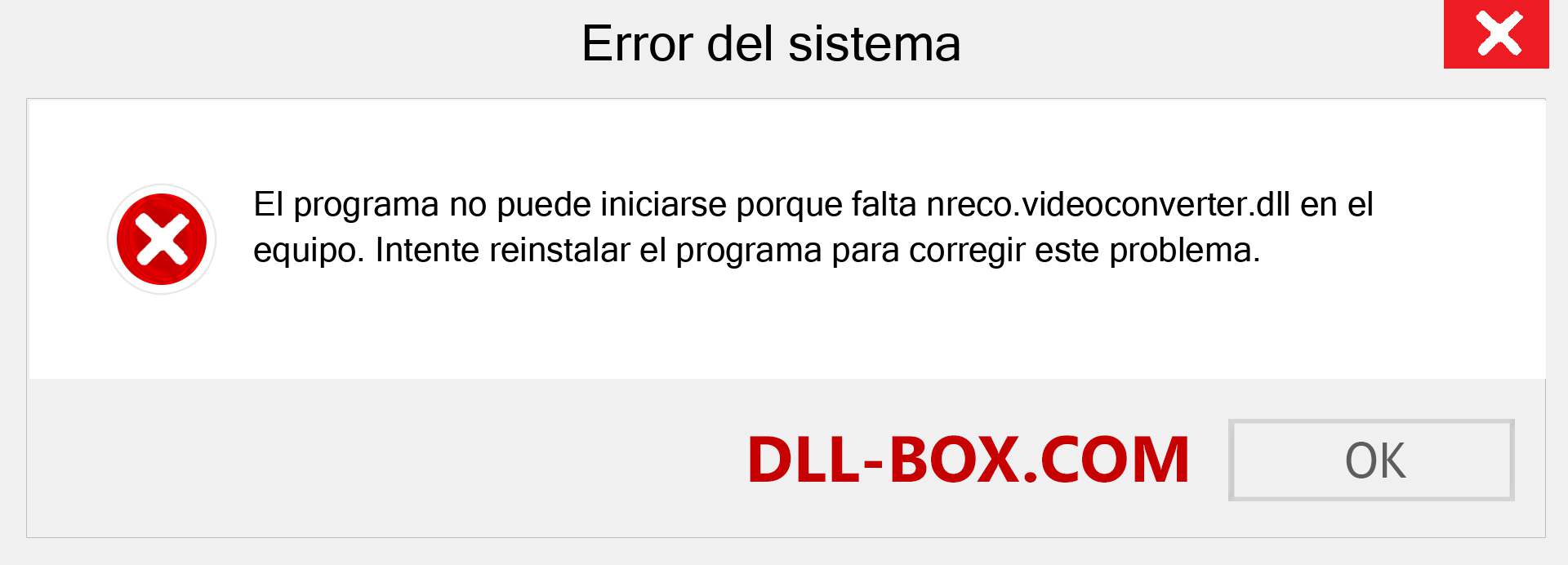 ¿Falta el archivo nreco.videoconverter.dll ?. Descargar para Windows 7, 8, 10 - Corregir nreco.videoconverter dll Missing Error en Windows, fotos, imágenes